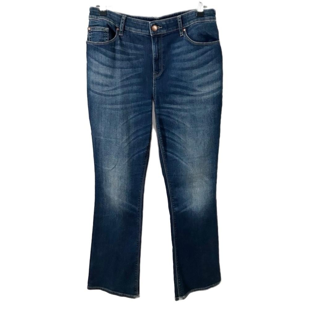 Chico’s Platinum Barley Boot Dark Wash Denim Jeans Size .5 Short High Waisted